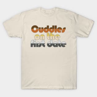 Bear Pride Stripe "Cuddles On The First Date" Light T-Shirt